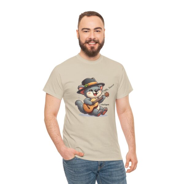 Cute Animal Guitar Tee, Music Lover Shirt, Unisex Heavy Cotton Tee, Gift for Musicians, Fun T-Shirt, Casual Wear - Image 8