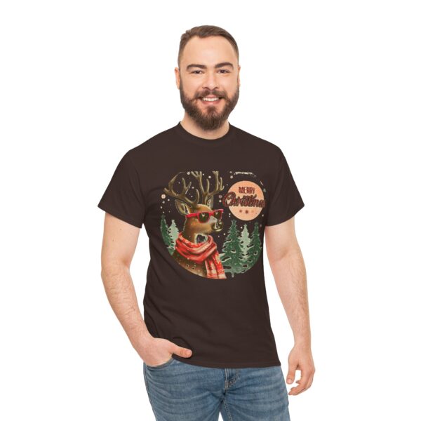 Merry Christmas Deer Tee, Unisex Heavy Cotton Tee, Holiday T-Shirt, Christmas Gift, Festive Apparel - Image 10