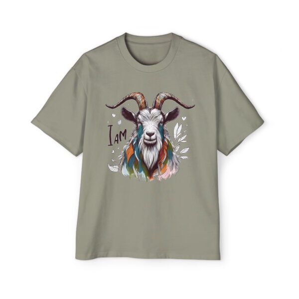 Men's Goat Graphic Tee - Oversized Casual Shirt, I Am T-Shirt, Animal Lover Gift, Unique Fashion, Everyday Wear, Eco-Friendly - Image 3