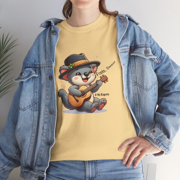 Cute Animal Guitar Tee, Music Lover Shirt, Unisex Heavy Cotton Tee, Gift for Musicians, Fun T-Shirt, Casual Wear