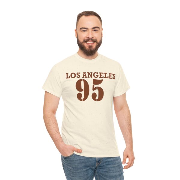 Vintage Los Angeles 95 Unisex Heavy Cotton Tee, Streetwear, Casual Wear, Gift for Travelers, Summer Fashion - Image 9