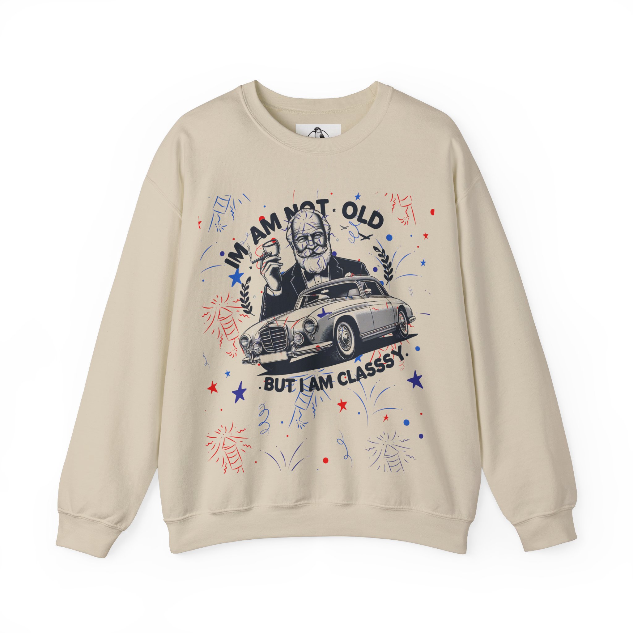 Classy Car Design Unisex Sweatshirt, Funny Graphic Crewneck Jumper, Vintage Vehicle Theme Pullover Top, Cool Gift for Car Lovers, Automotive - Image 6