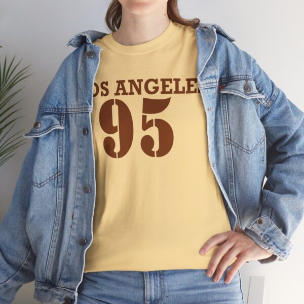 Vintage Los Angeles 95 Unisex Heavy Cotton Tee, Streetwear, Casual Wear, Gift for Travelers, Summer Fashion - Image 6