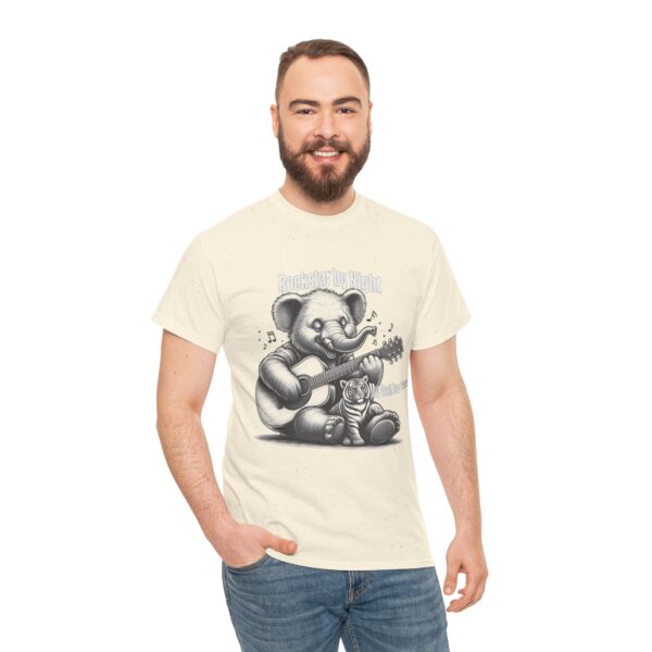 Rockstar by Night Elephant Tee, Fun Graphic Tee for Kids, Unisex Heavy Cotton Shirt, Music Lover Gift, Cool Dad Shirt - Image 8