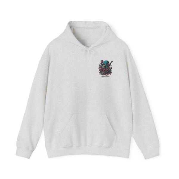 Octopus Pirate Hoodie, Nautical Sweatshirt, Unisex Heavy Blend, Ocean Lover Gift, Halloween Apparel, Unique Graphic Design - Image 3