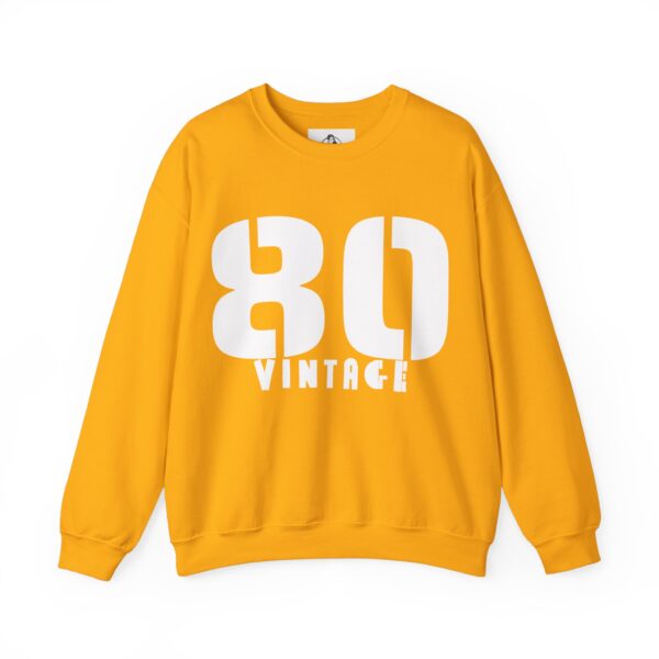 Vintage 80 Graphic Unisex Crewneck Sweatshirt, Retro Pullover Jumper, Number Eighty Sweater, Men - Image 7