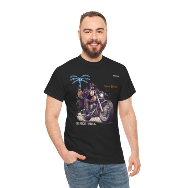 Undertaker Motorcycle Tee, Harley davidson vintage tee, Biker T-Shirt, Heavy Cotton Shirt, Unisex Graphic Top, Gothic Clothing - Image 2