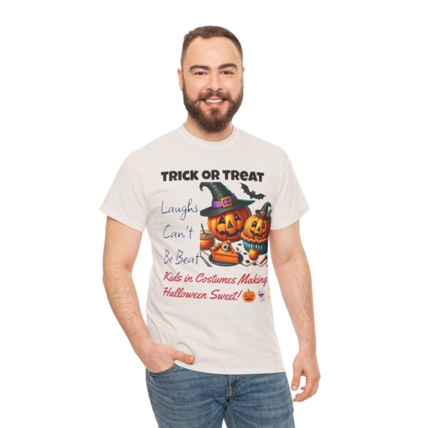 Halloween Unisex Tee - Trick or Treat Vibe, Perfect for Kids' Parties, Family Gatherings, Festive Celebrations, October Fun, Cozy Comfort - Image 3