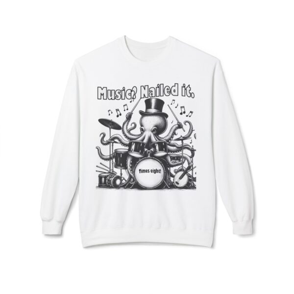 Music-Themed Crewneck Sweatshirt, Unisex Fleece Top for Musicians,  Music Lover t-shirt - Image 3