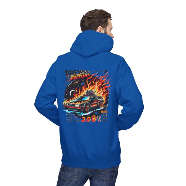 Fleece Hoodie, Future Racing Car Design, Gift for Car Enthusiasts, Trendy Streetwear, Unique Hooded Sweatshirt, Cool Zip-Up Jacket - Image 4