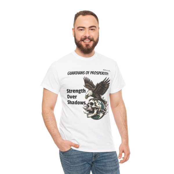 Strength Over Shadows Graphic Tee, Unisex Cotton Tee, Skulls & Eagles Design