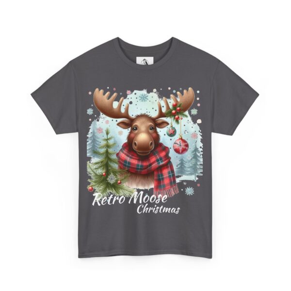 Retro Moose Christmas Tee, Cozy Holiday Shirt, Unisex Festive T-Shirt, Cute Moose Graphic Tee - Image 3