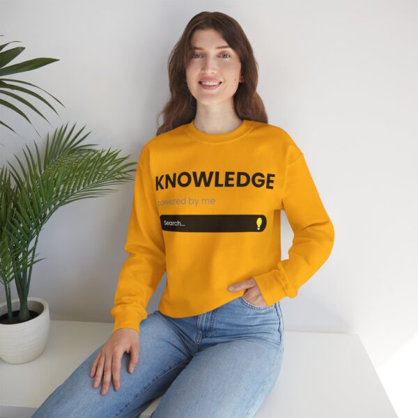 Knowledge Powered Crewneck Sweatshirt, Graphic t-shirt, Motivational Apparel, Educational Inspiration
