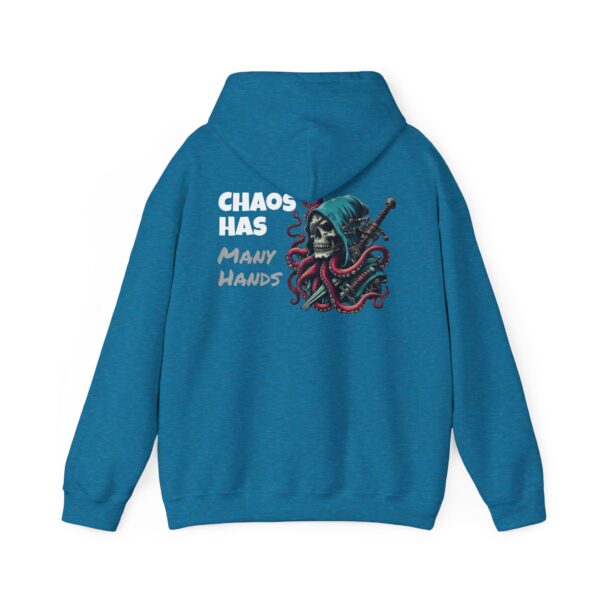 Chaos Has Many Hands Hoodie, Unisex Sweatshirt for Gamers, Cozy Oversized Apparel for Fall, Unique Gift for Friends, Cartoon Design - Image 8