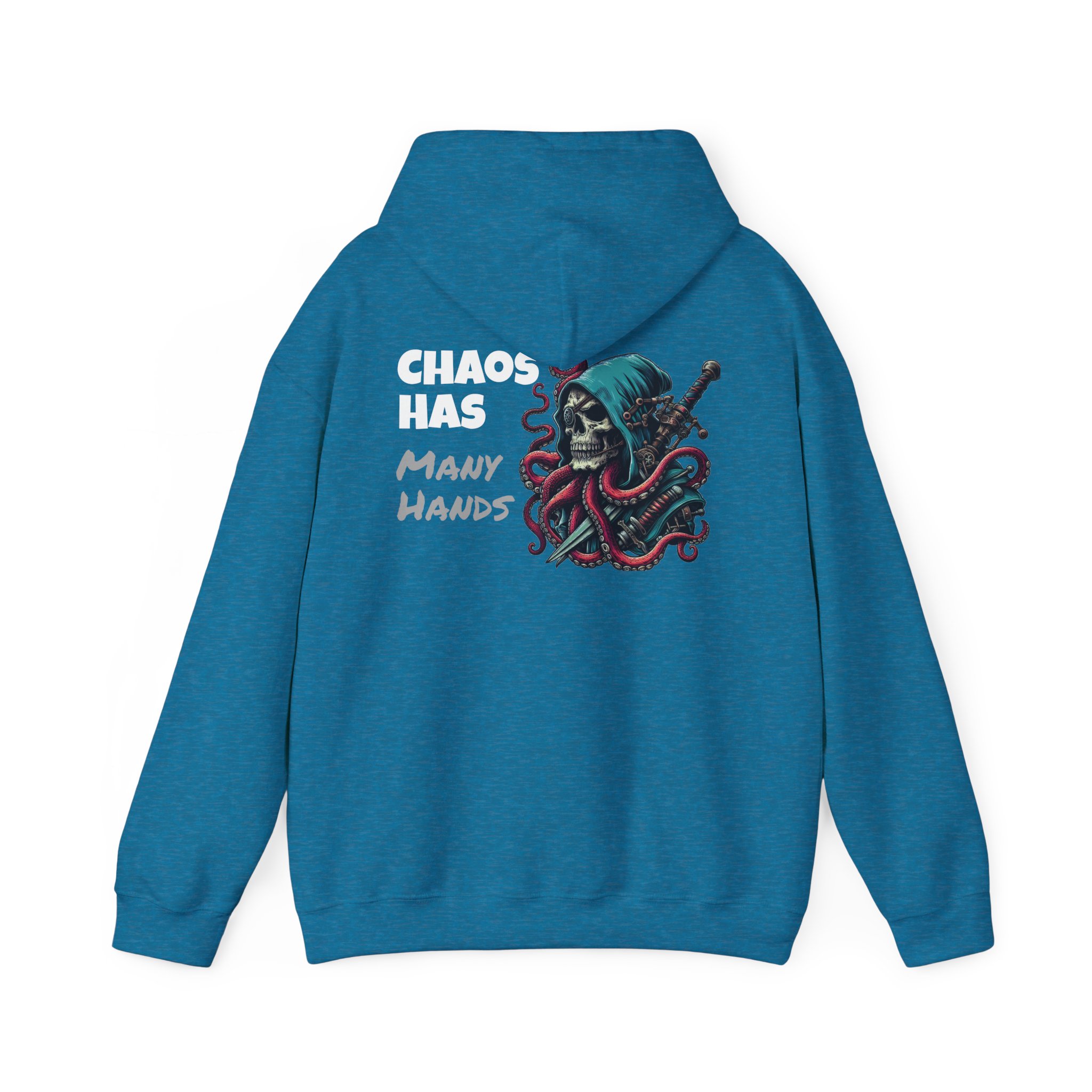 Chaos Has Many Hands Hoodie, Unisex Sweatshirt for Gamers, Cozy Oversized Apparel for Fall, Unique Gift for Friends, Cartoon Design - Image 8