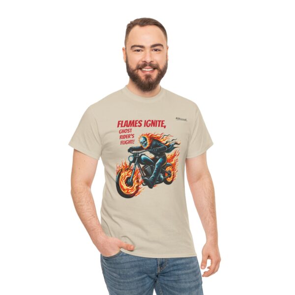 Ghost Rider Vintage Tee, Cool Motorcycle Shirt, Unisex Heavy Cotton Tee, Biker Gift, Festival Apparel, Ghost Rider Merchandise - Image 2