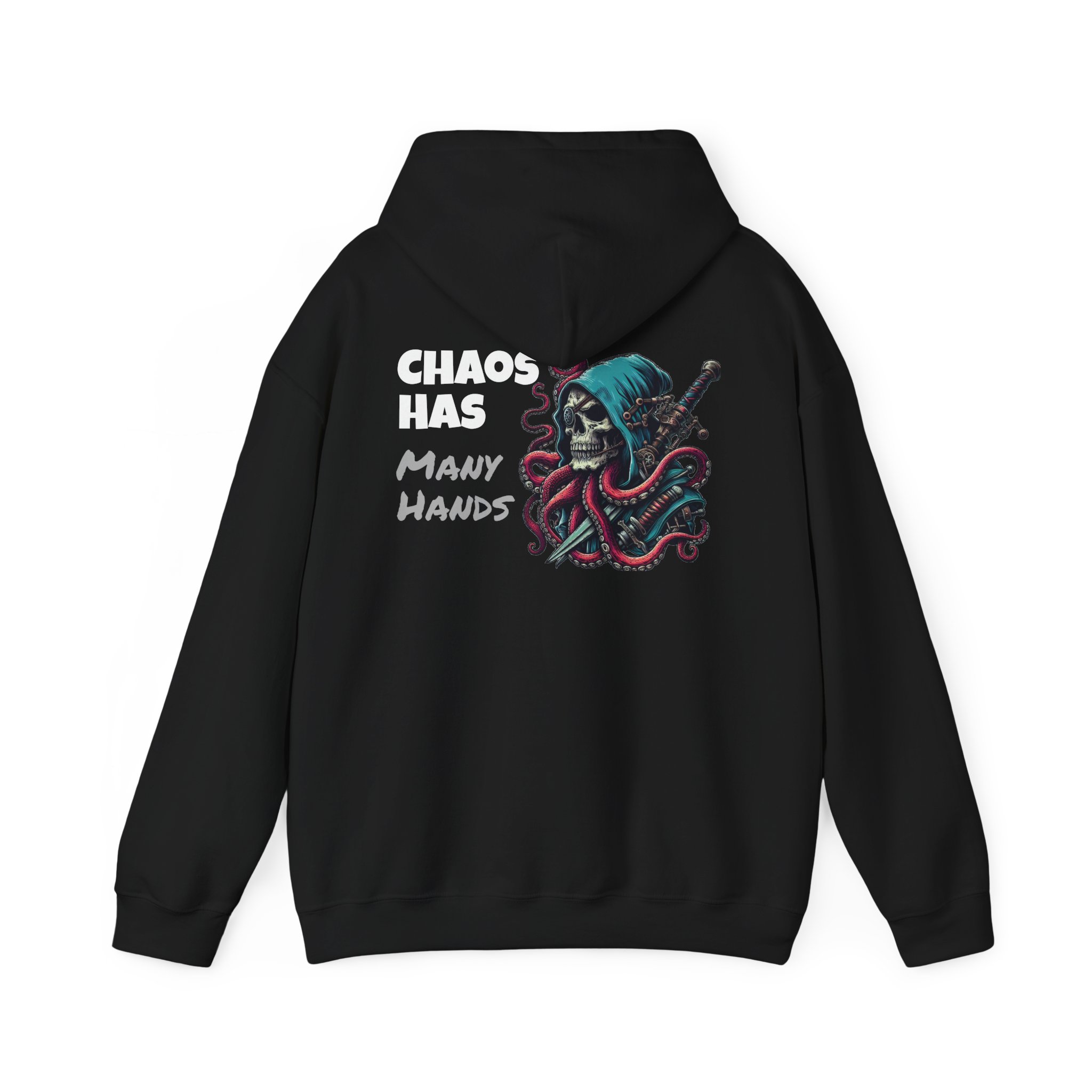 Chaos Has Many Hands Hoodie, Unisex Sweatshirt for Gamers, Cozy Oversized Apparel for Fall, Unique Gift for Friends, Cartoon Design - Image 4
