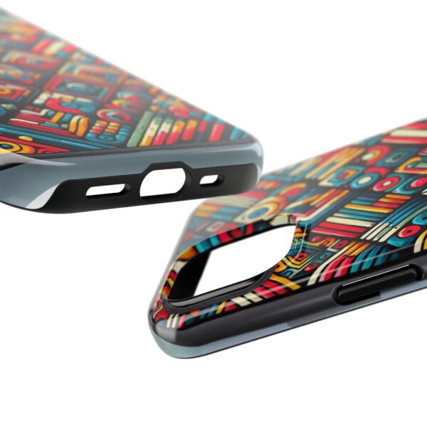 Vibrant Geometric Tough Phone Cases - Unique Phone Protection, Colorful Cover, Stylish Gift, Tech Accessory, Trendy Design - Image 3