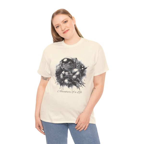Cool Astronaut Frog Adventure Unisex Heavy Cotton Tee, Gifts for Space Lovers, Funny Graphic T-Shirt, Unique Casual Wear, Trendy Statement - Image 6