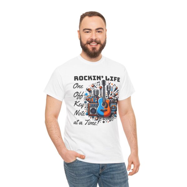 Rockin' Life One off Key note at a time Music Tee - Perfect for Music Lovers, Concerts, Gifts for Musicians, Casual Style - Image 2