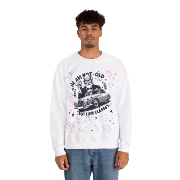 Classy Car Design Unisex Sweatshirt, Funny Graphic Crewneck Jumper, Vintage Vehicle Theme Pullover Top, Cool Gift for Car Lovers, Automotive - Image 10