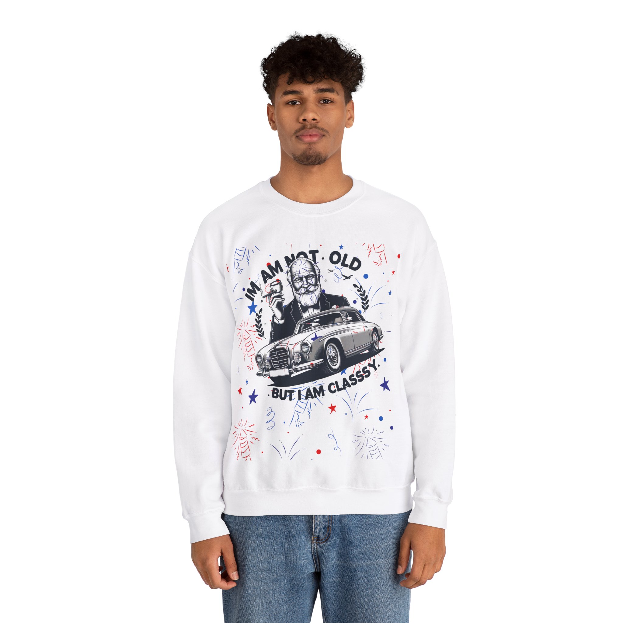 Classy Car Design Unisex Sweatshirt, Funny Graphic Crewneck Jumper, Vintage Vehicle Theme Pullover Top, Cool Gift for Car Lovers, Automotive - Image 10