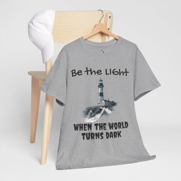 Light House Tee, Motivational Unisex T-Shirt, Be the Light in the Dark, Lighthouse Graphic Shirt, Inspirational Cotton Tee - Image 5