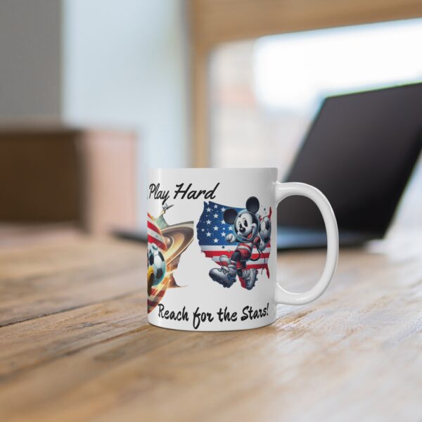 Dream Big, Play Hard Mug | Inspirational Mickey Mouse Coffee Cup | Perfect Gift for Kids, Sports Fans, Birthdays, Holidays - Image 4