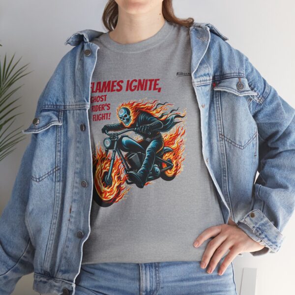 Ghost Rider Vintage Tee, Cool Motorcycle Shirt, Unisex Heavy Cotton Tee, Biker Gift, Festival Apparel, Ghost Rider Merchandise - Image 8