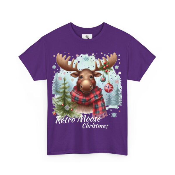 Retro Moose Christmas Tee, Cozy Holiday Shirt, Unisex Festive T-Shirt, Cute Moose Graphic Tee - Image 7