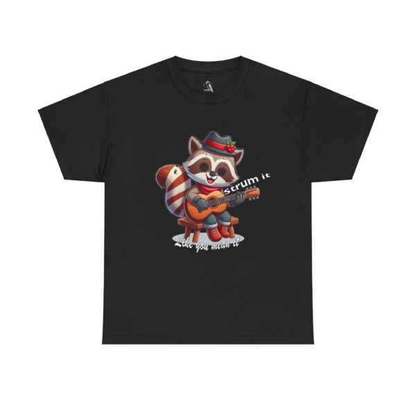 Strum It Raccoon Tee | Fun Animal Graphic Tee, Gift for Musicians, Casual Outfit, Music Lover Apparel, Playful T-Shirt - Image 2