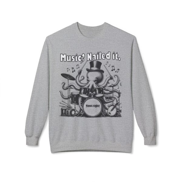 Music-Themed Crewneck Sweatshirt, Unisex Fleece Top for Musicians,  Music Lover t-shirt - Image 6
