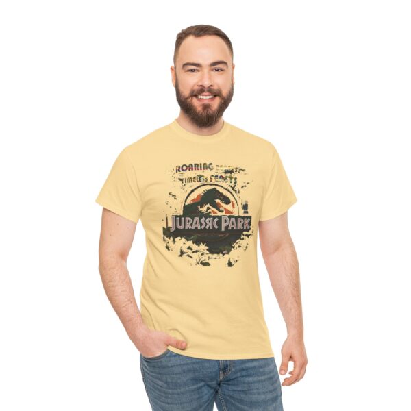 Jurassic Park Dinosaur Tee, Roaring Dino Shirt, Unisex Cotton T-Shirt, Gift for Paleontology Fans, Dinosaur Lover Tee