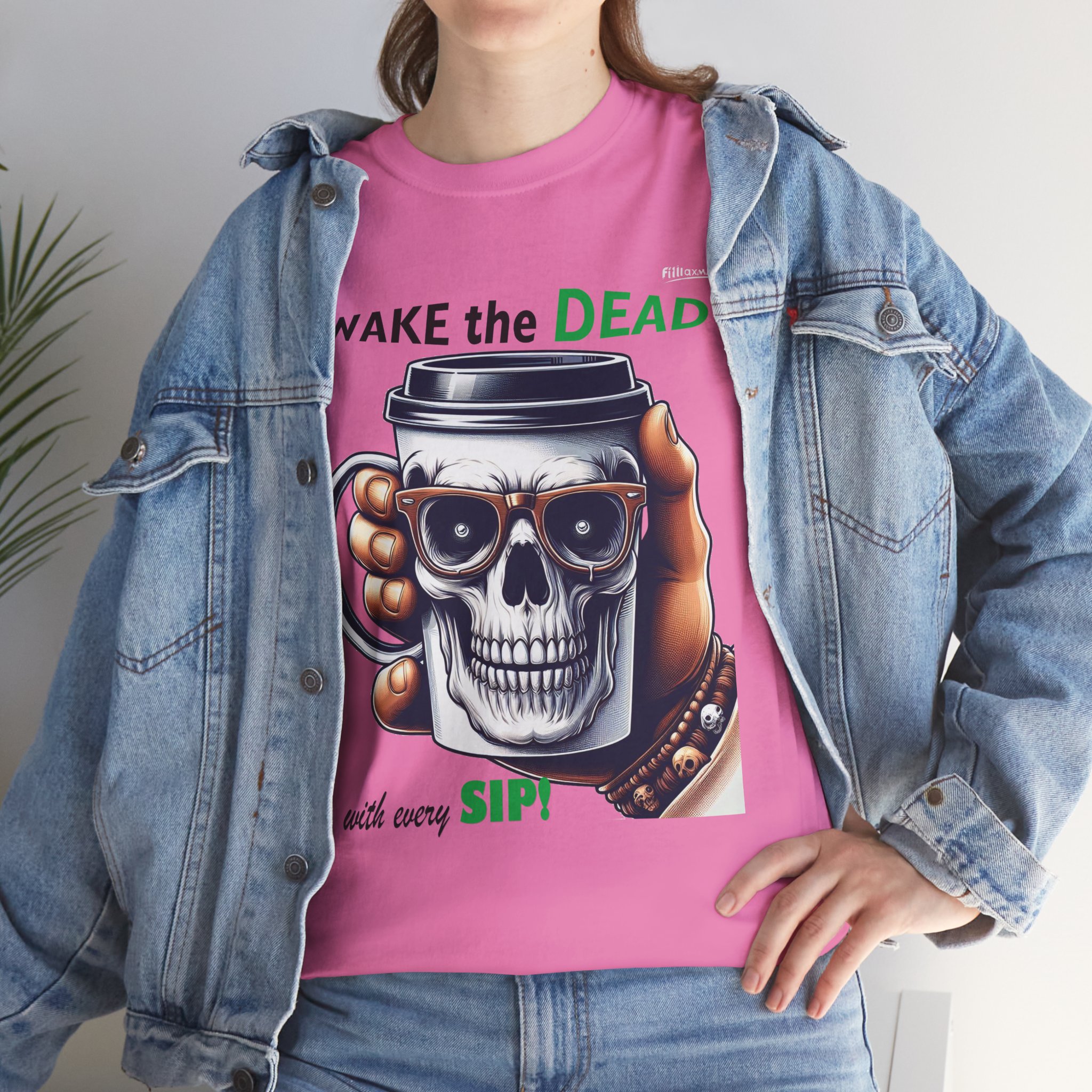 Wake the Dead Skull Tee, Spooky Coffee Shirt, Halloween Gift, Unisex Graphic Tee - Image 29