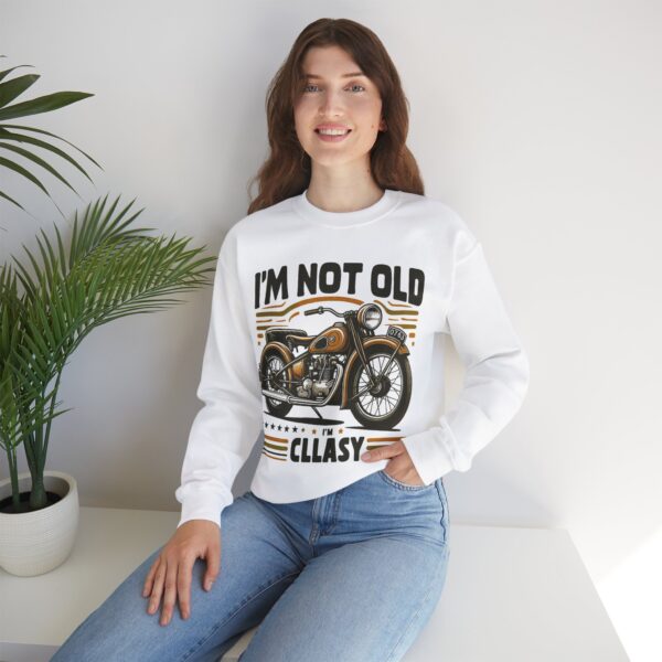 Vintage Motorcycle Humor Sweatshirt, Fun Gift for Riders, Perfect for Birthdays, Casual Style, Unisex Crewneck - Image 8
