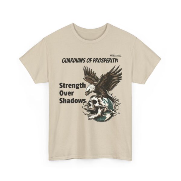 Strength Over Shadows Graphic Tee, Unisex Cotton Tee, Skulls & Eagles Design - Image 6