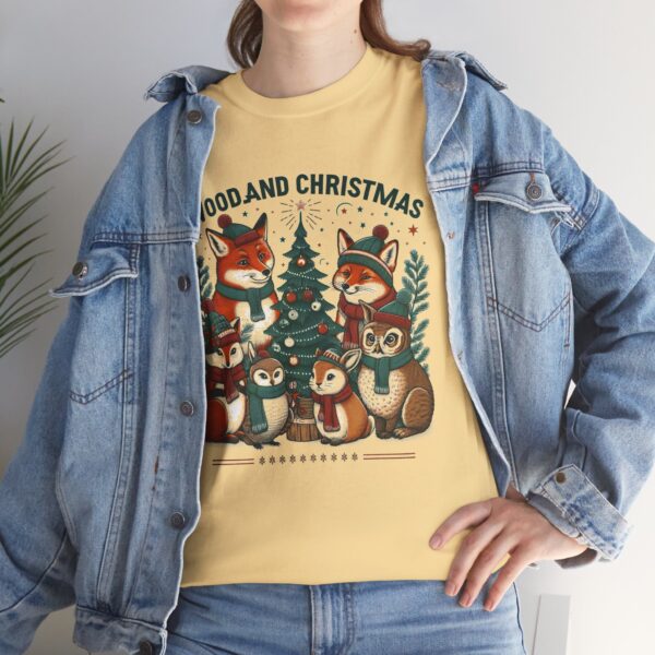 Woodland Christmas Tee, Cozy Holiday Shirt, Animal Lover Gift, Unisex Graphic T-Shirt, Cute Winter Apparel