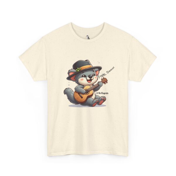 Cute Animal Guitar Tee, Music Lover Shirt, Unisex Heavy Cotton Tee, Gift for Musicians, Fun T-Shirt, Casual Wear - Image 5
