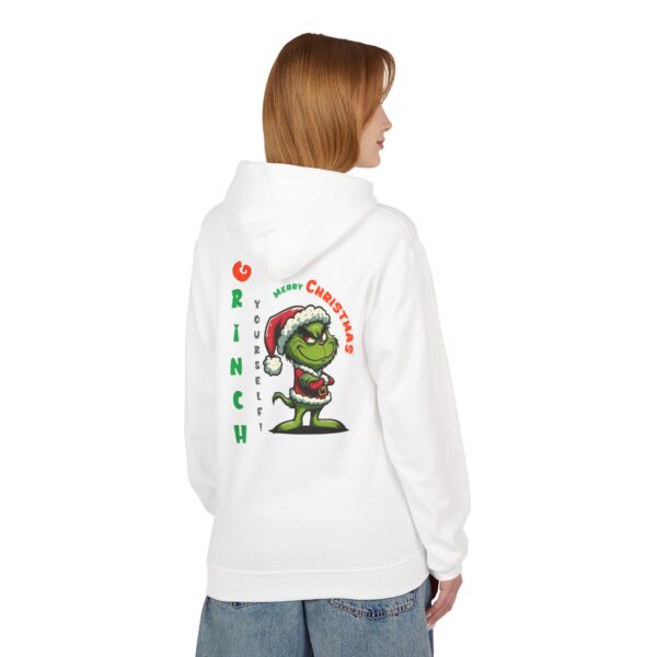 Merry Christmas Grinch Hoodie, Unisex Holiday Hoodie, Festive Graphic Hoodie, Gifts for Him/Her, Christmas Party Apparel - Image 3