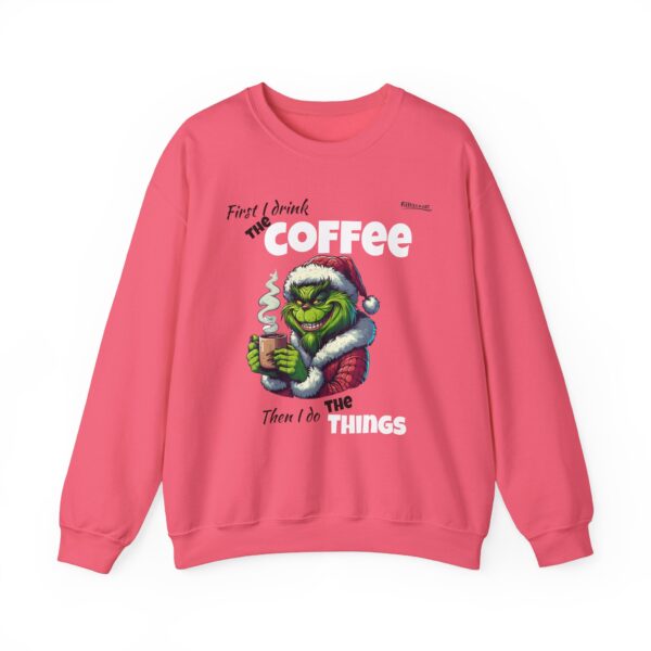 Grinch sweatshirt, Coffee Crewneck Sweatshirt, Funny Christmas Sweatshirt, Holiday Gift, Unisex Sweater, Cozy Winter Apparel - Image 9