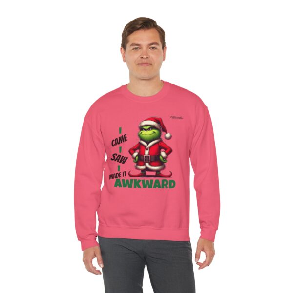 Grinch Sweatshirt, Awkward sweatshirt | Holiday Apparel, Funny Christmas Gift, Unisex Crewneck, Cozy Winter Sweatshirt, Festive Loungewear - Image 10