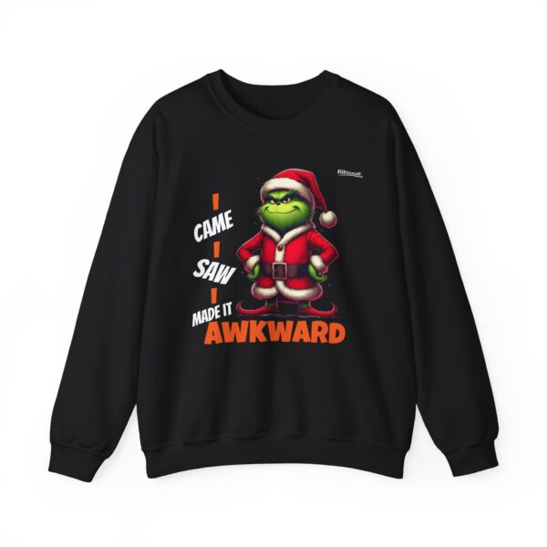 Grinch Sweatshirt, Awkward sweatshirt | Holiday Apparel, Funny Christmas Gift, Unisex Crewneck, Cozy Winter Sweatshirt, Festive Loungewear