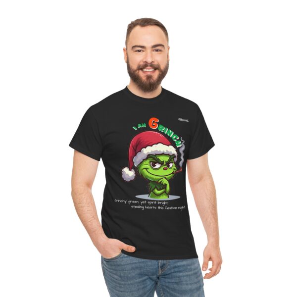 Grinch T-shirt, Christmas Gift Tee, Holiday Clothing, Grinch Lover Shirt, Festive Humor T-Shirt, Merry Grinchmas Apparel - Image 2