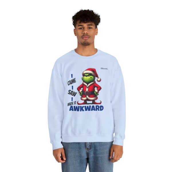 Grinch Sweatshirt, Awkward sweatshirt | Holiday Apparel, Funny Christmas Gift, Unisex Crewneck, Cozy Winter Sweatshirt, Festive Loungewear - Image 5