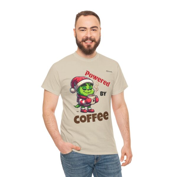 Powered by Coffee t-shirt, Coffee tshirt, Funny Christmas T-Shirt, Holiday Gift for Coffee Lovers, Grinch Inspired Apparel, Festive Casual - Image 8