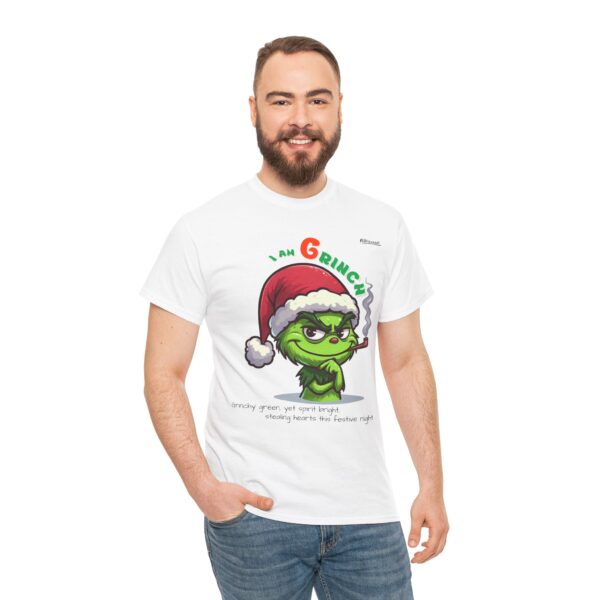 Grinch T-shirt, Christmas Gift Tee, Holiday Clothing, Grinch Lover Shirt, Festive Humor T-Shirt, Merry Grinchmas Apparel - Image 4