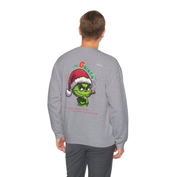 Grinch Sweatshirt, Christmas Gift Sweatshirt, Holiday Clothing, Grinch Lover Sweatshirt, Festive Humor Sweatshirt, Merry Grinchmas Apparel - Image 9