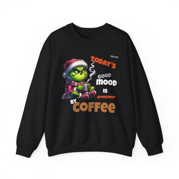 Grinch Coffee Sweatshirt - Cozy Holiday Crewneck, Funny Gift for Coffee Lovers, Winter Warmth, Christmas Cheer, Festive Style - Image 3