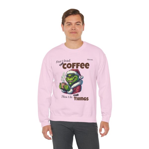 Grinch sweatshirt, Coffee Crewneck Sweatshirt, Funny Christmas Sweatshirt, Holiday Gift, Unisex Sweater, Cozy Winter Apparel - Image 8