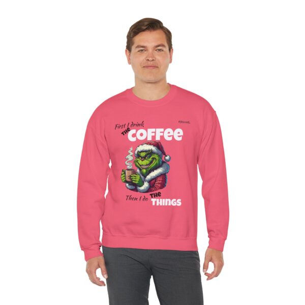 Grinch sweatshirt, Coffee Crewneck Sweatshirt, Funny Christmas Sweatshirt, Holiday Gift, Unisex Sweater, Cozy Winter Apparel - Image 10
